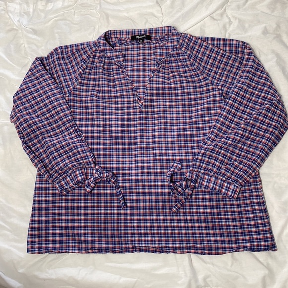 Madewell Plaid Top - Picture 8 of 11